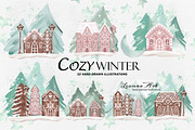 Cozy Winter Clipart Set, a Seasonal Illustration by Leonaa art (Thumbnail 2 of 11)