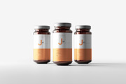 Amber Jar Mockup, a Cups & Container Mockup by pmvch (Thumbnail 3 of 6)