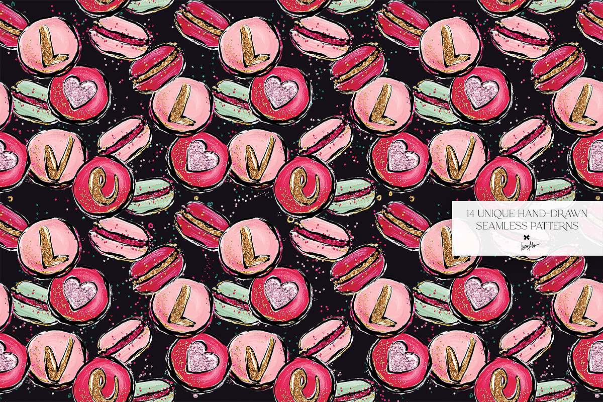 Valentine Doodles Seamless Patterns, a Pattern Graphic by KaramfilaS (Photo 7 of 18)