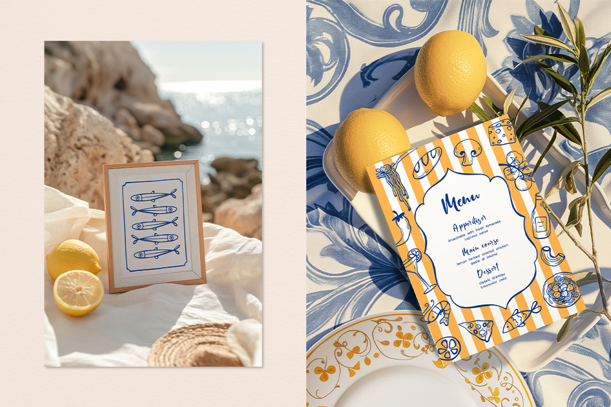 Mediterranean Summer Whimsical Set, an Object Illustration by ViktoriyaD (Photo 7 of 16)