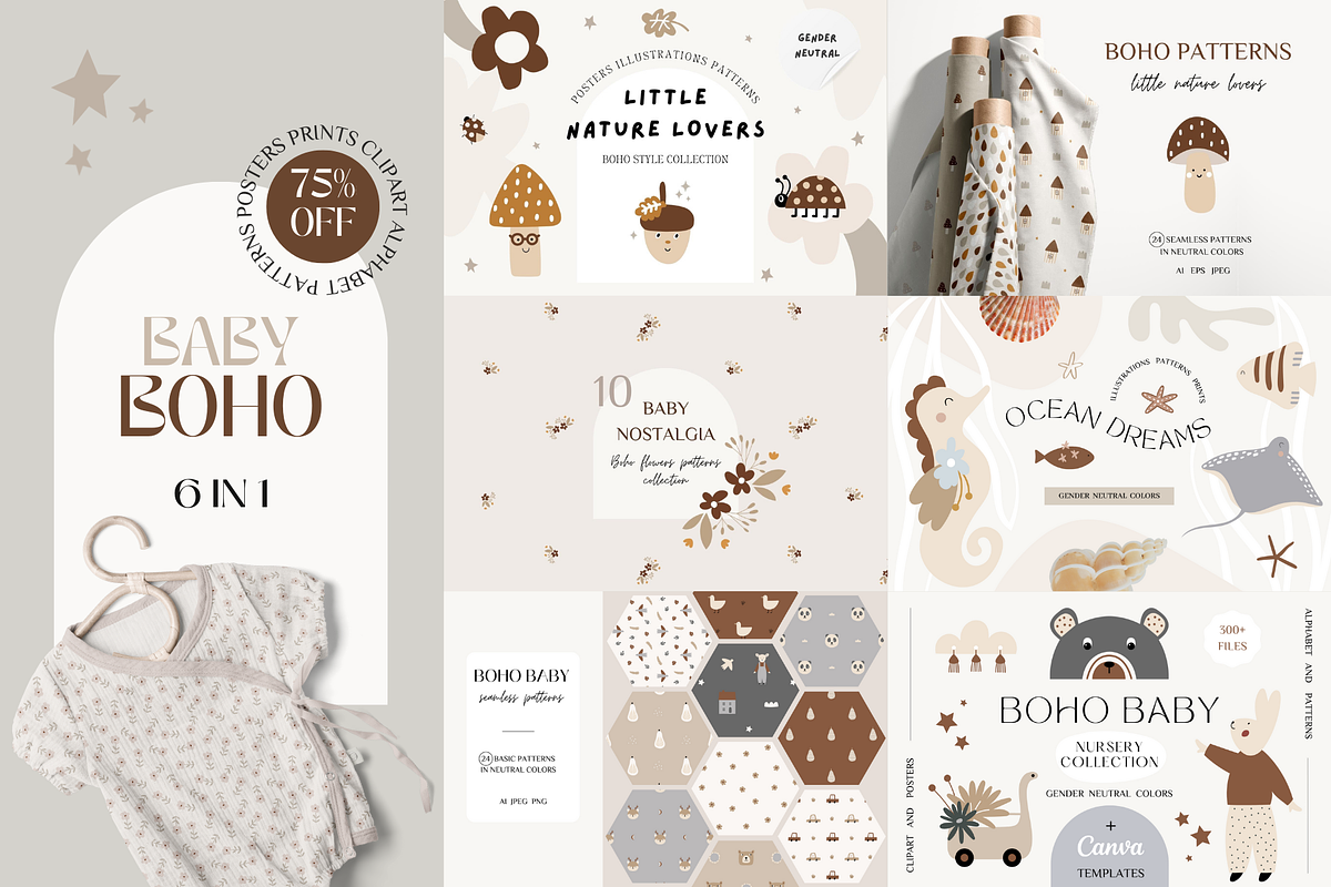 Baby Boho Bundle, a Pattern Graphic by Alina Karpenko (Photo 1 of 8)