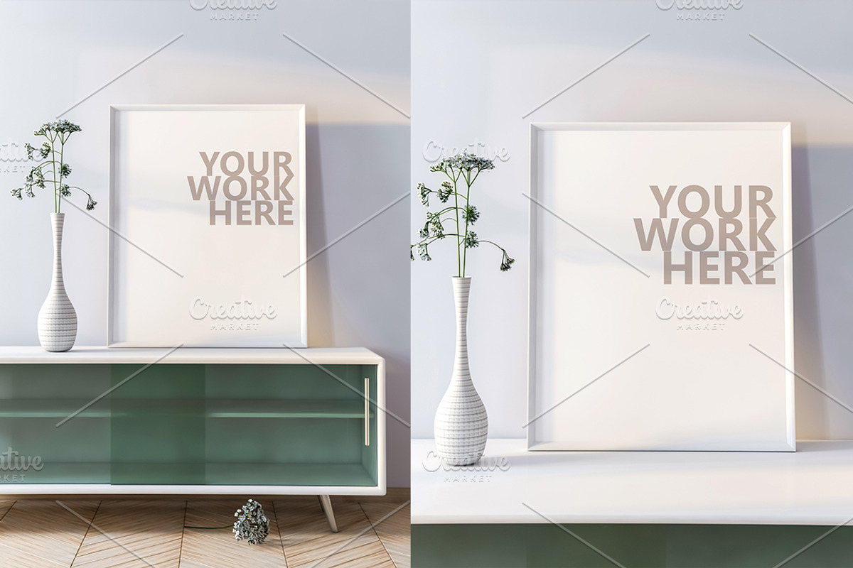 13 new PSD Frame Mockups, a Print Template by Radmila (Photo 7 of 9)