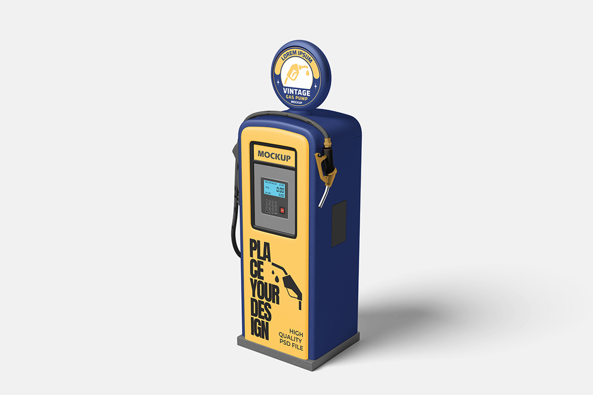 Vintage Gas Pump Mockup, a Product Mockup by bimockup (Photo 3 of 6)