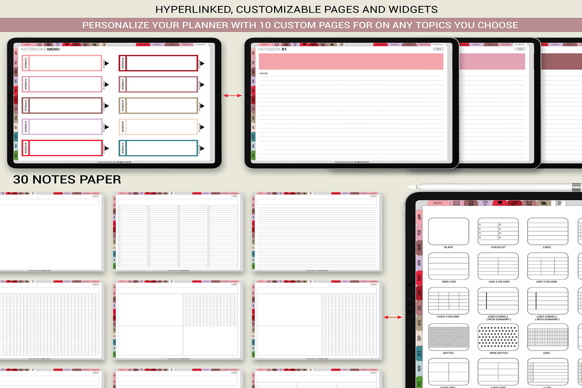 Jewel Tones Digital Planner 2025, a Templates & Theme by Plamarplanners (Photo 5 of 11)