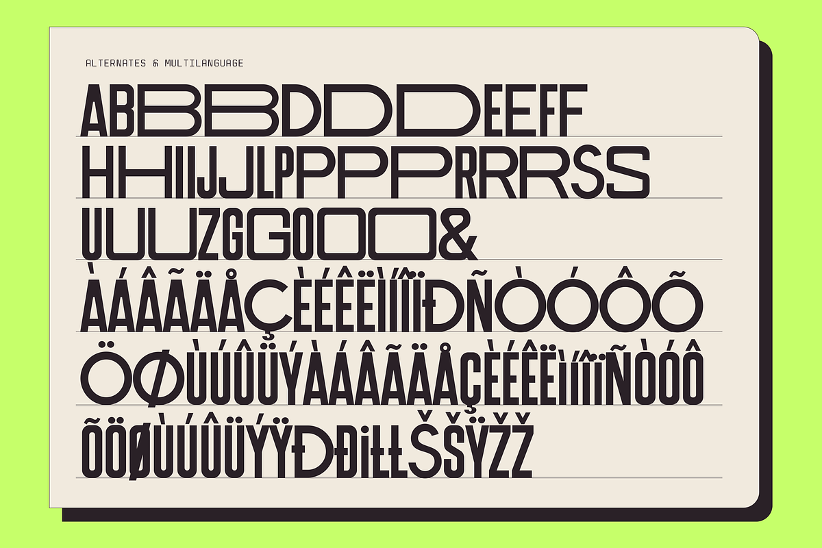 FOUN — Modern Retro Condensed Font, a Sans Serif Font by Fortunes Co (Photo 5 of 11)
