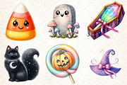 Dreamy Cute Halloween Clipart, an Illustration by DreamCafeArt (Thumbnail 4 of 5)
