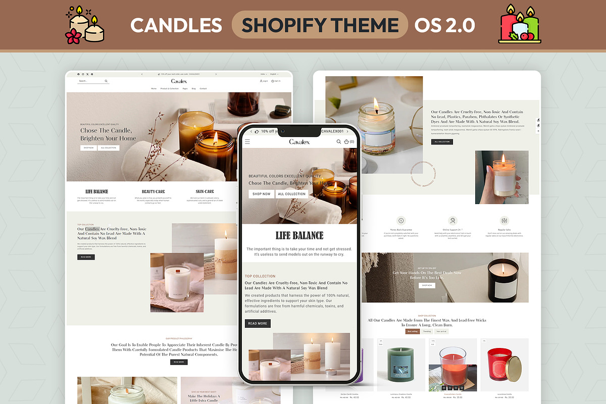 Candle | Shopify Theme, a Shopify Template by LogicGo Shopify Experts (Photo 1 of 6)