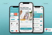 Telemedicine Mobile App UI Kit, an UI Kit Template by Pitchlook.Studio (Thumbnail 1 of 3)