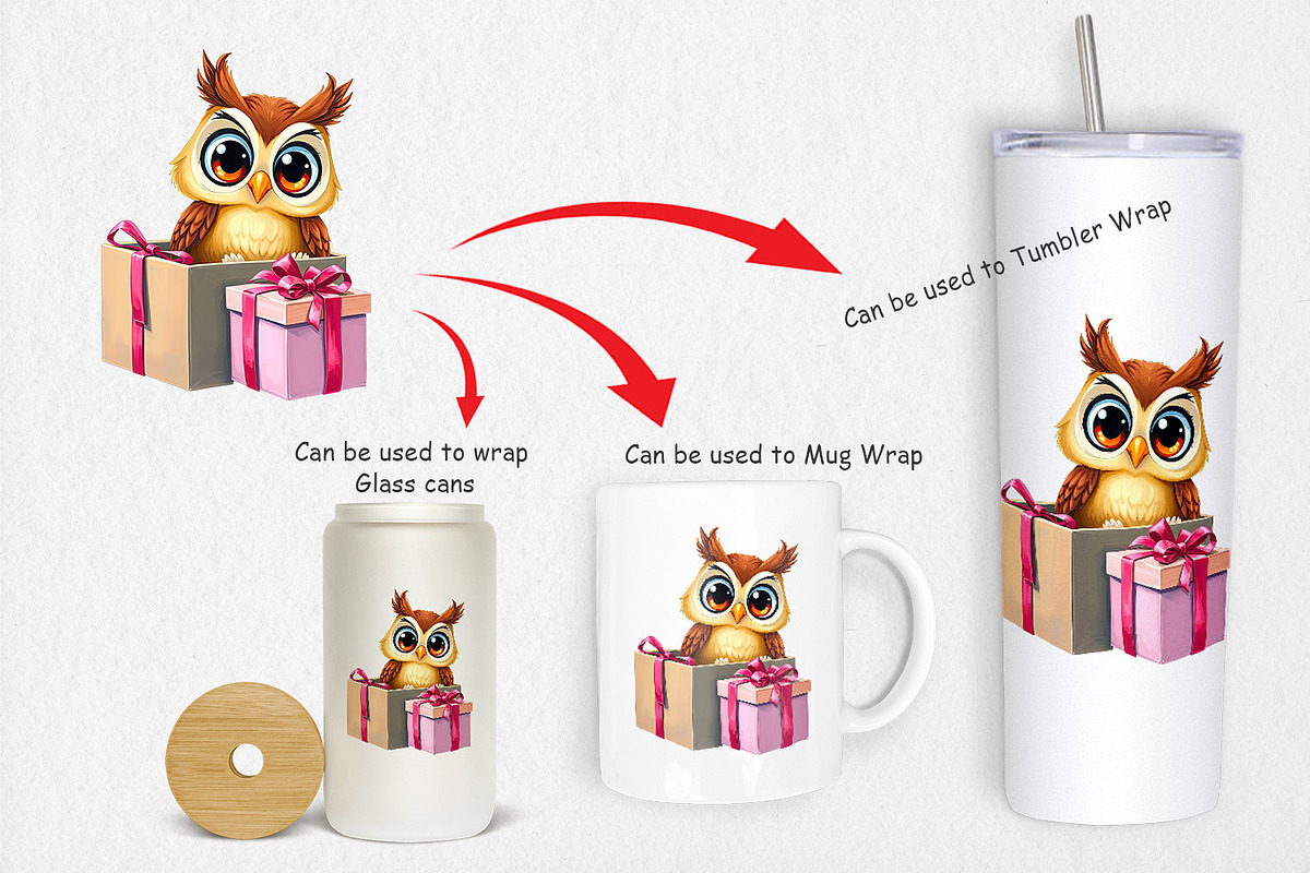 Owl Clipart Gift, a Graphic by Artnoy (Photo 4 of 5)