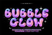 Gradient 3D bubble font vector, a Handwritten Font by BonkiStudio (Thumbnail 1 of 2)