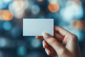 Business card framed by bokeh, a Photo by Pavel_design