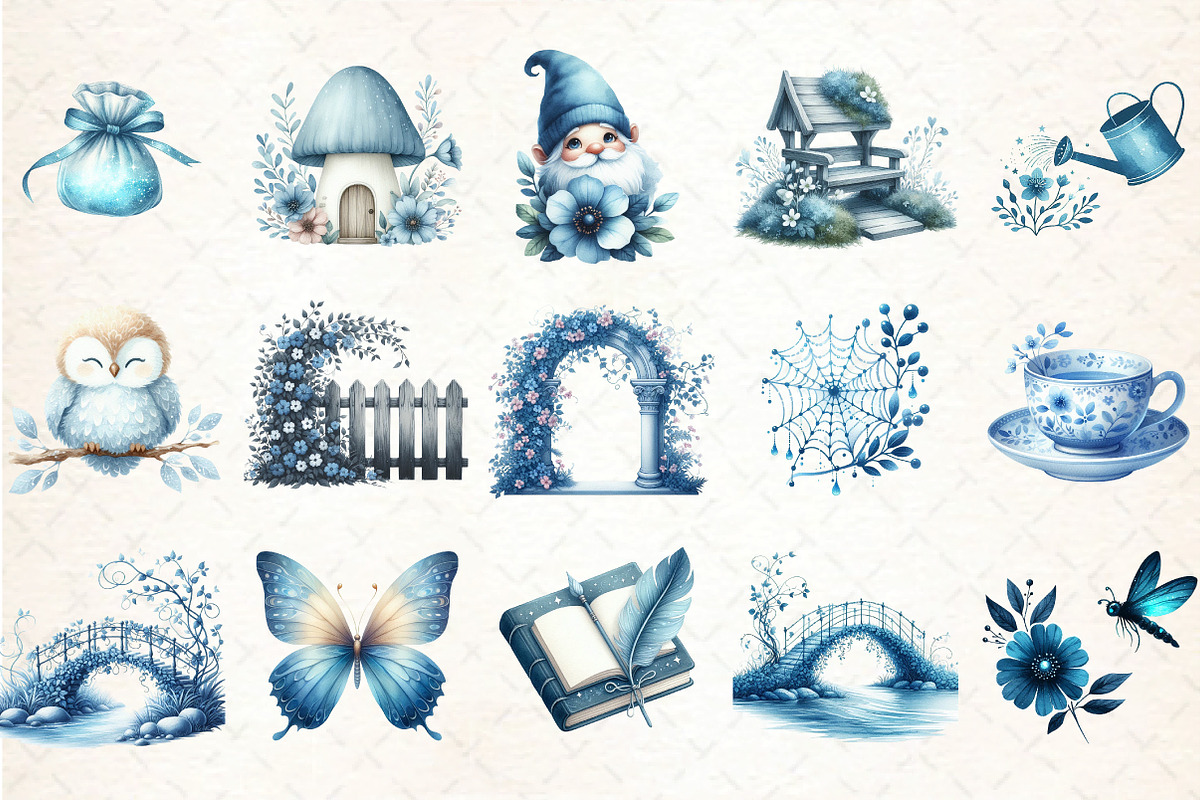 Blue Fairy Clipart, an Illustration by DreamCafeArt (Photo 2 of 6)