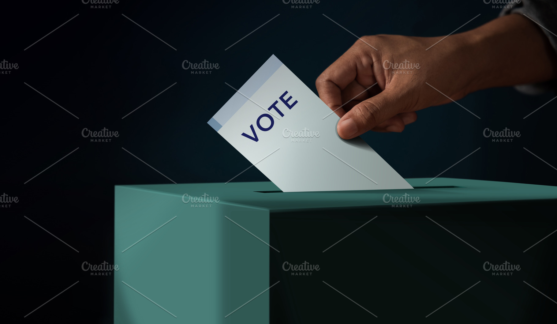lection Concept. Person Dropping a Ballot Card into the Vote Box, a Photo by salmon.black