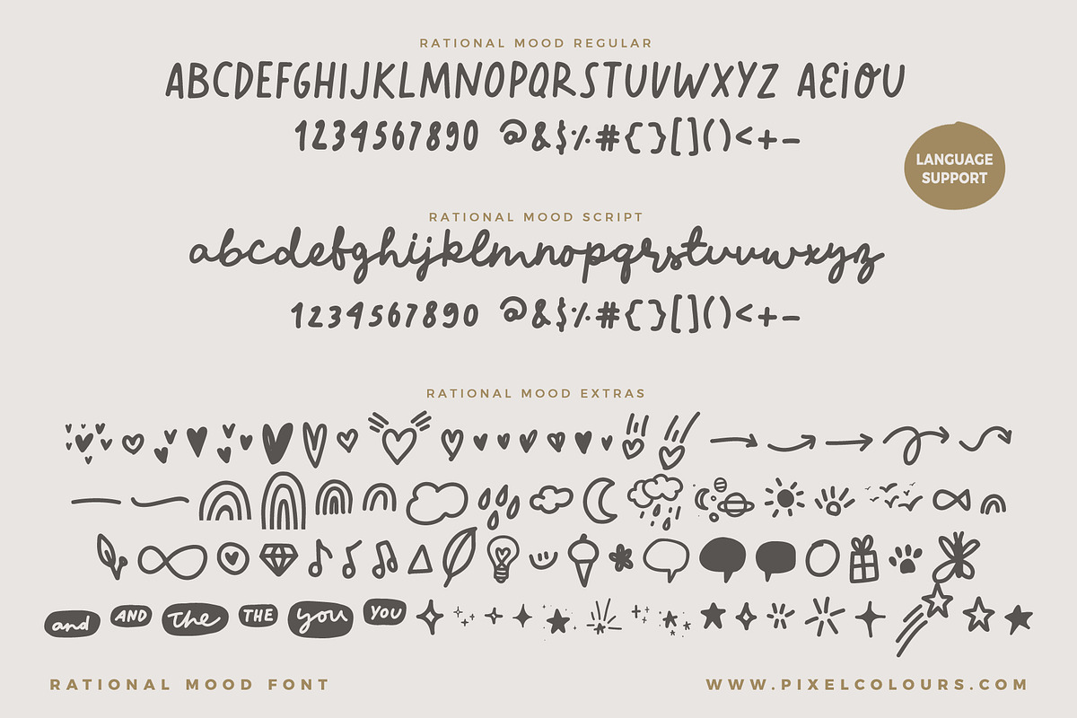 Script Font Rational Mood, a Script Font by pixelcolours (Photo 15 of 15)