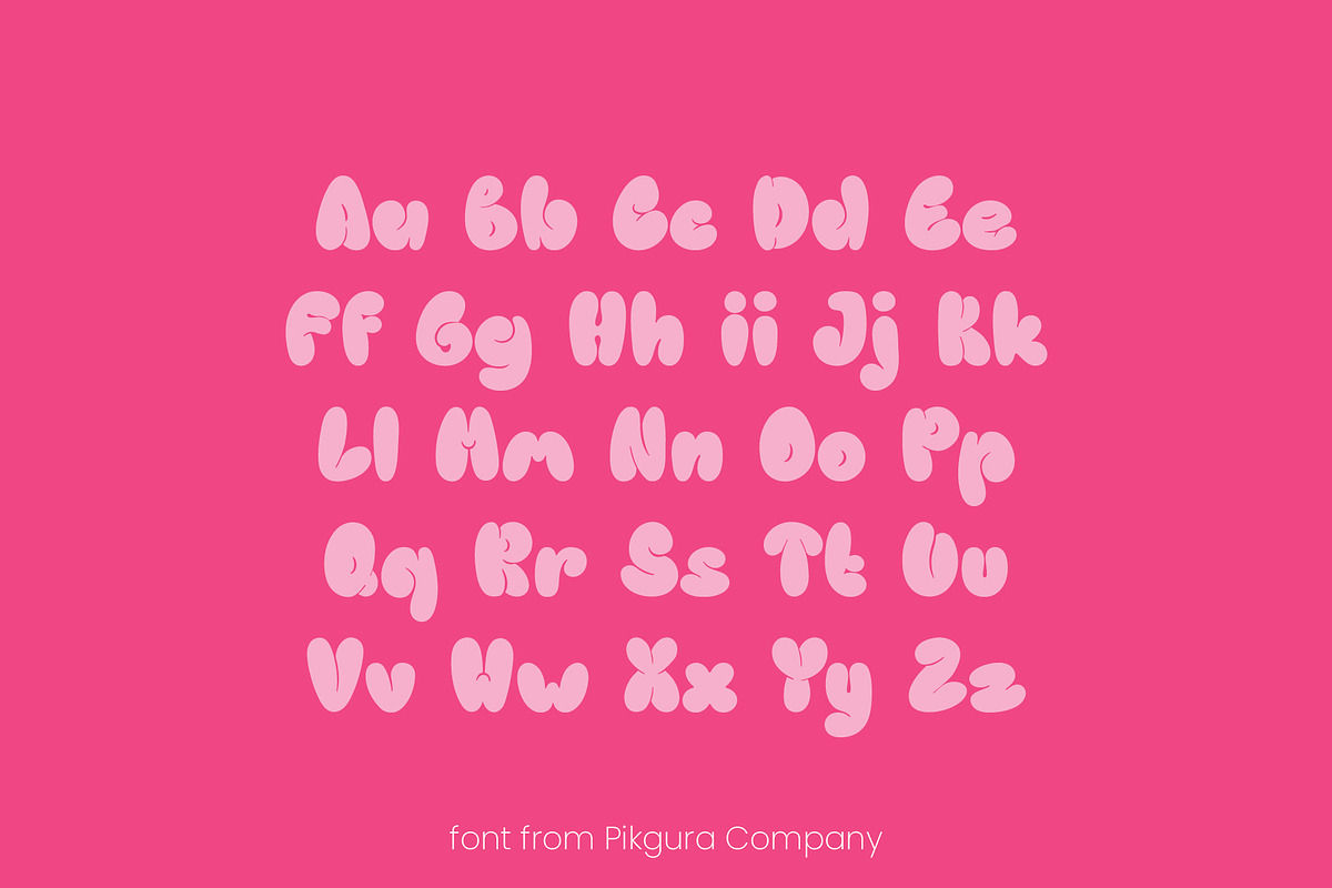 PGR Bubblegum - Bubble Font, a Handwritten Font by Pikgura (Photo 2 of 7)