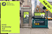 NYC Subway Billboard Mockup, an Advertising Mockup by NYC Billboard Mockups (Thumbnail 1 of 2)