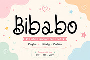 Bibabo – Cute Handwritten Font, a Handwritten Font by Wow Magic (Thumbnail 1 of 5)