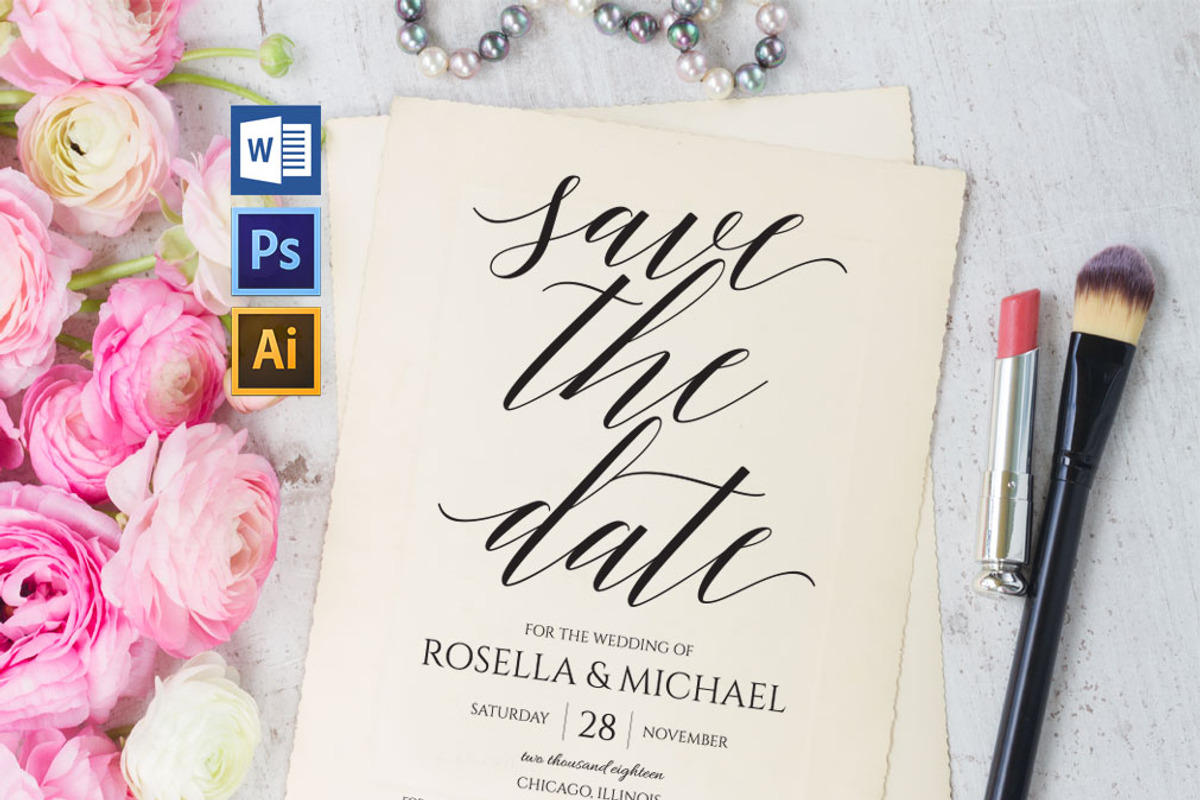 Save the Date Template SHR208, an Invitation Template by Shafura_Wedding (Photo 1 of 5)