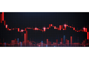Stock market decline graph, red, a Finance Illustration by art PVP - market