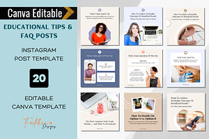 Instagram Educational Posts Template, a Social Media Template by FakhiiDesigns