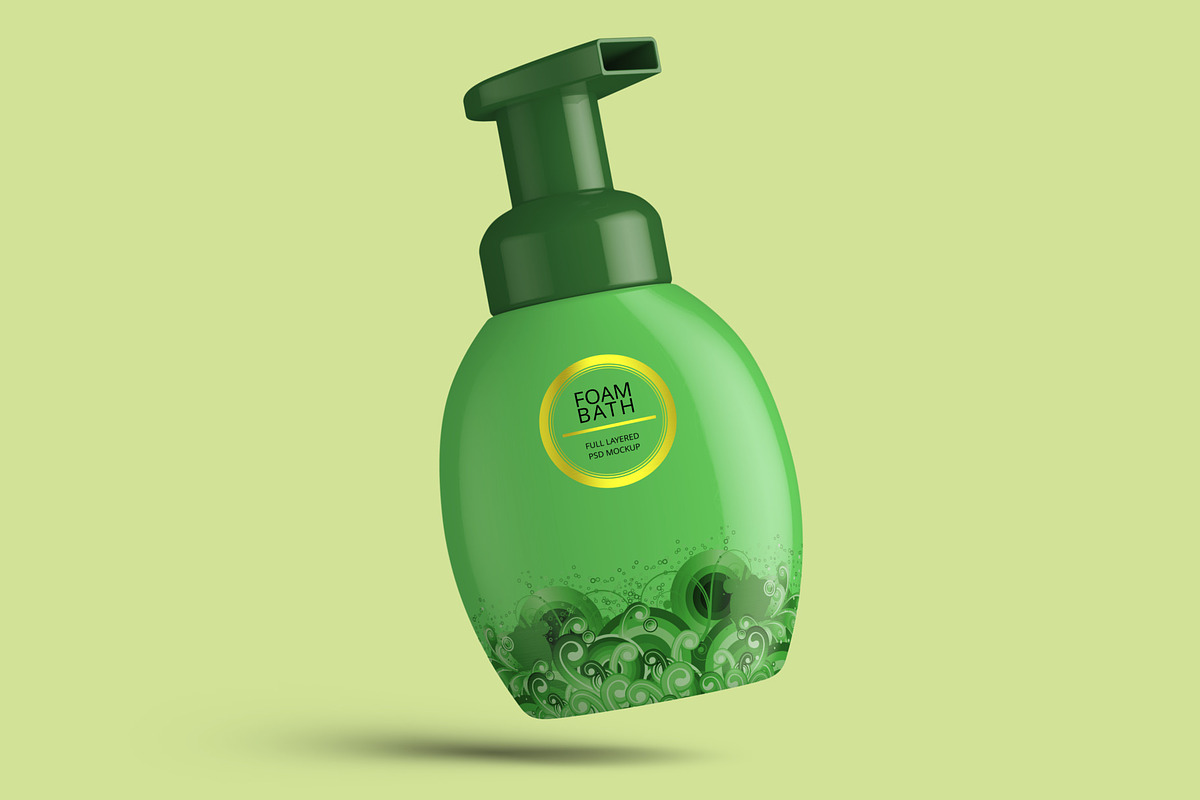 Foaming Soap Dispenser Bottle Mockup, a Cups & Container Mockup by Digitalphaser (Photo 5 of 8)
