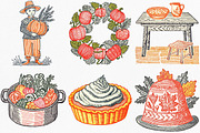 Hand Drawn Thanksgiving Clipart, an Illustration by Canvas Craft (Thumbnail 3 of 8)
