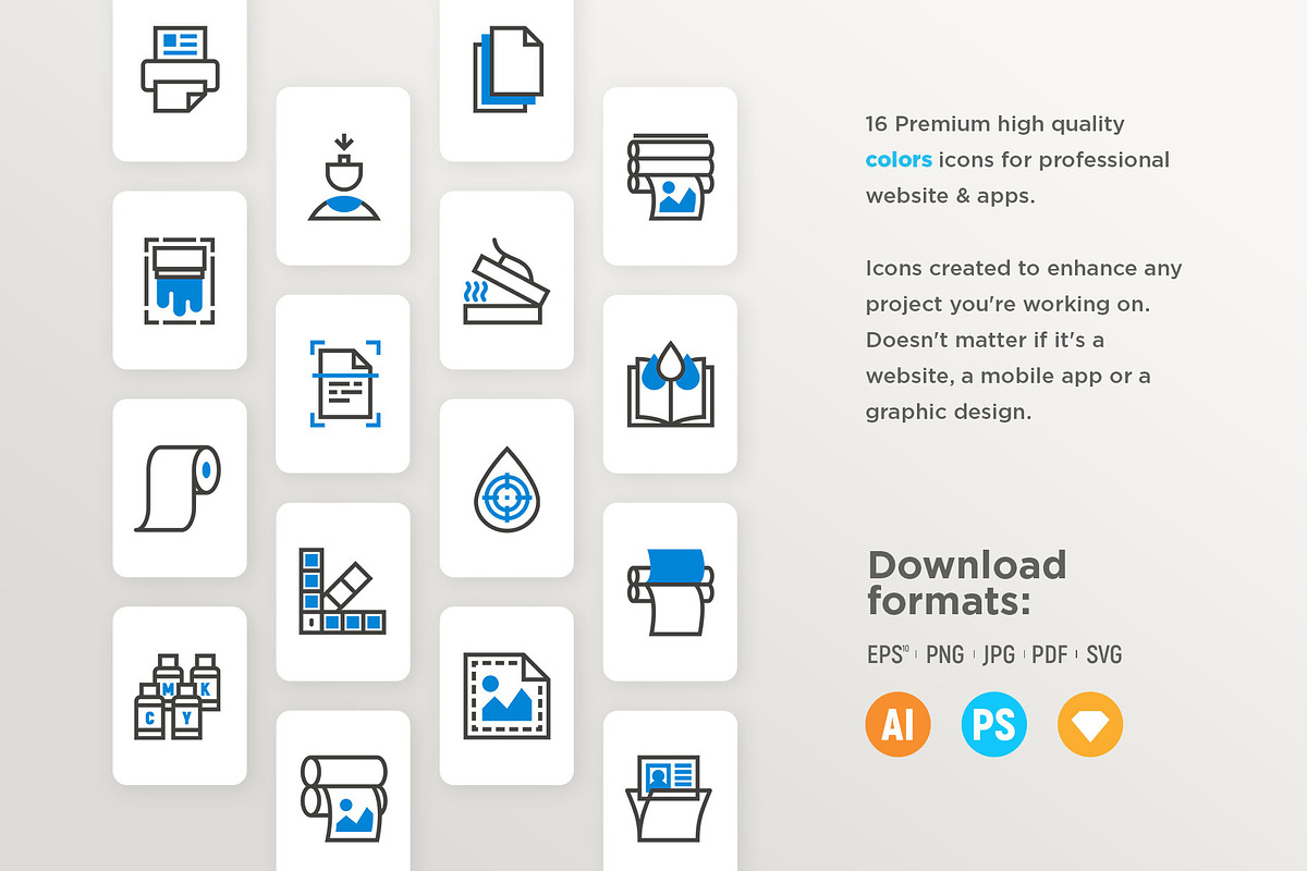 Typography | 32 Icons Set, an Outline Icon by Marina Silence (Photo 10 of 16)