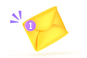 Mail Envelope With Notification Icon