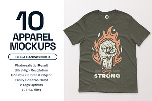 Bella Canvas 3001C  Tee Mockups, a Shirt Mockup by GraphicHero