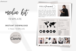 Influencer Media Kit Template Canva
