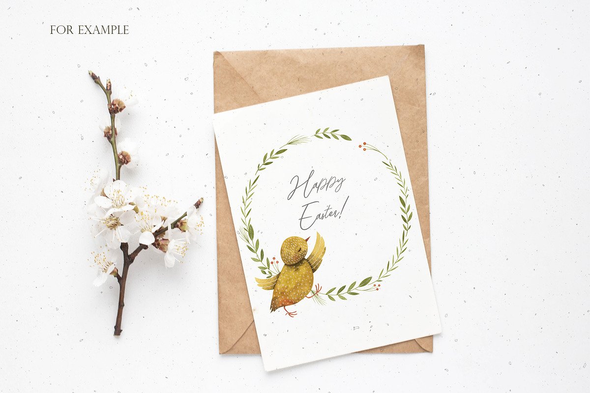 Watercolor Happy Easter set, an Object Graphic by OrangePeafowlArt (Photo 10 of 17)