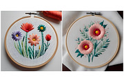Embroidered Flower Idea Background, a Background Graphic by IrySha (Thumbnail 5 of 5)