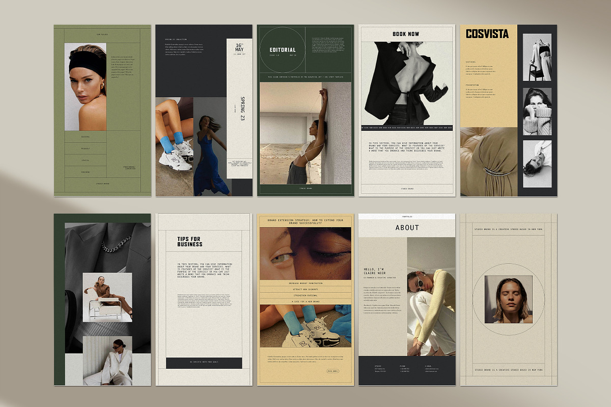 COS | Stories | Canva & InDesign, a Social Media Template by Studio Brand