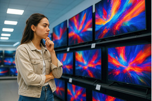 Young woman thoughtfully examining a, a Technology Photo by Sergey Kotenev