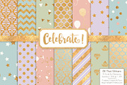Gold Foil Digital Papers in Grandmas, a Pattern Graphic by Amanda Ilkov (Thumbnail 1 of 4)
