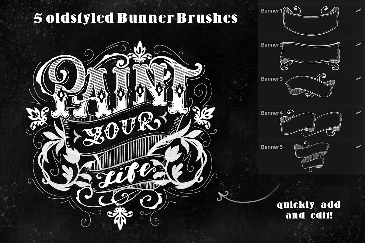 Procreate Vintage Lettering Bundle preview 6