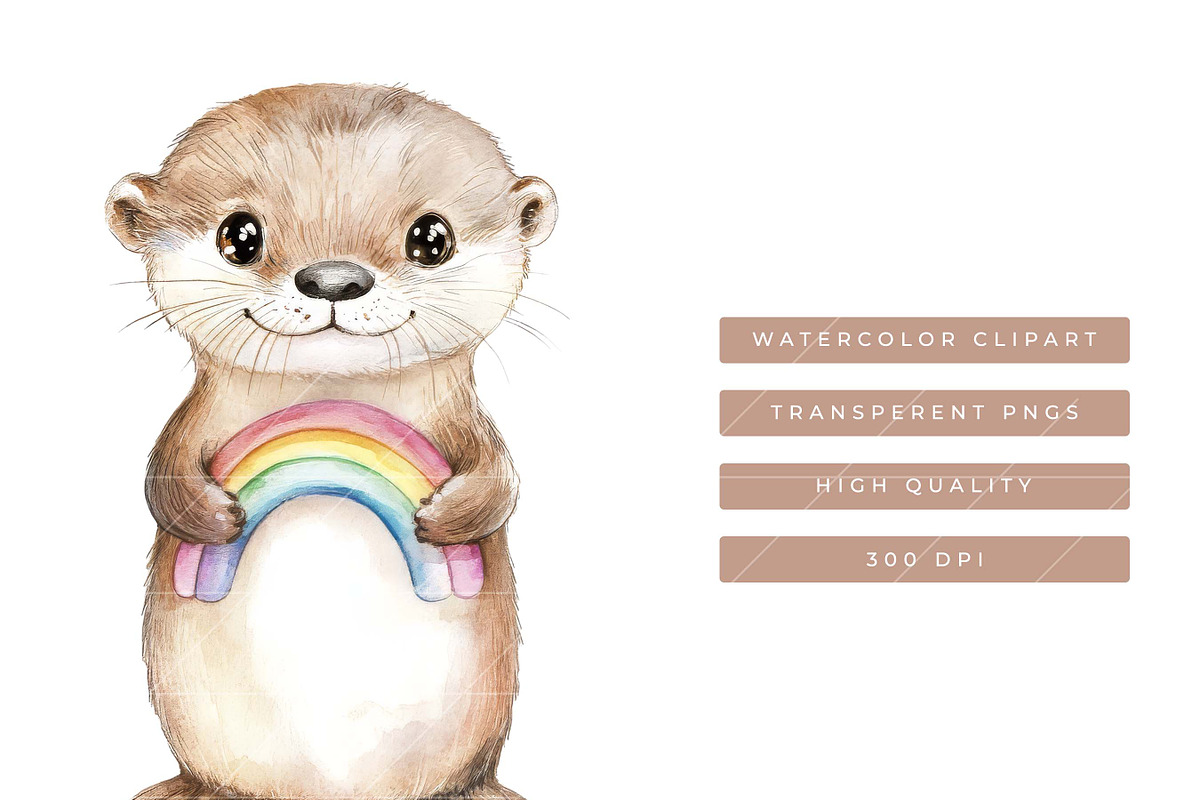 Boho Rainbow Woodland Animals, an Animal Illustration by SparkyDesignsUS (Photo 7 of 9)