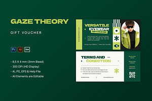 Gaze Theory - Gift Voucher, a Print Template by StreaksideStd