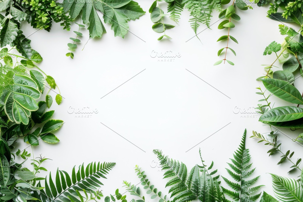 99 Frames of green leaves, a Nature Photo by Handmadefont (Photo 40 of 100)