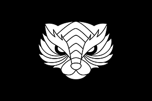 raccoons head cool animal flat logo, a Branding & Logo Template by devastd