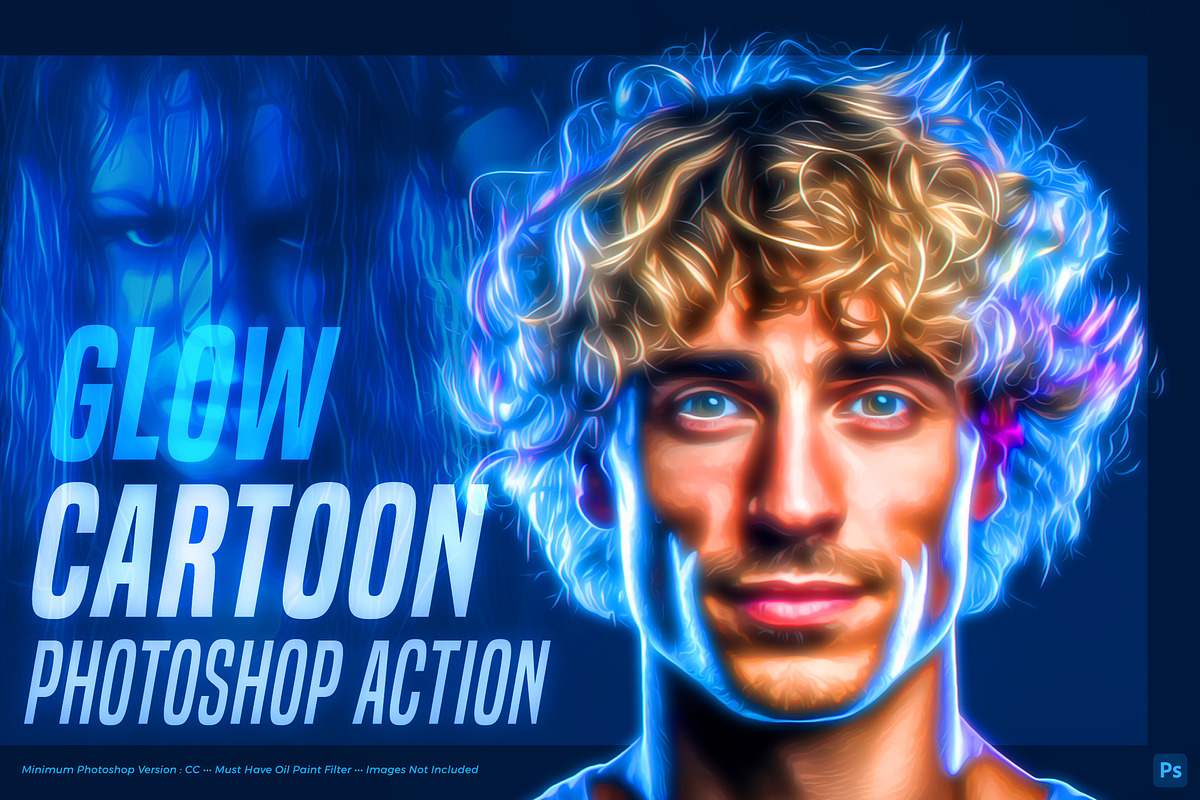 Glow Cartoon Photoshop Action, an Action Add-On by iHemalaya (Photo 1 of 4)