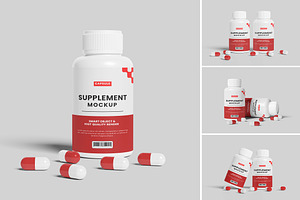 Supplement Bottle Mockup