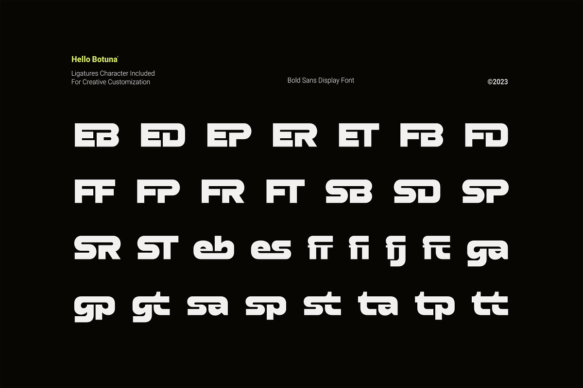 Hello Botuna - Bold Sans Display, a Sans Serif Font by Illustraly Design (Photo 5 of 6)
