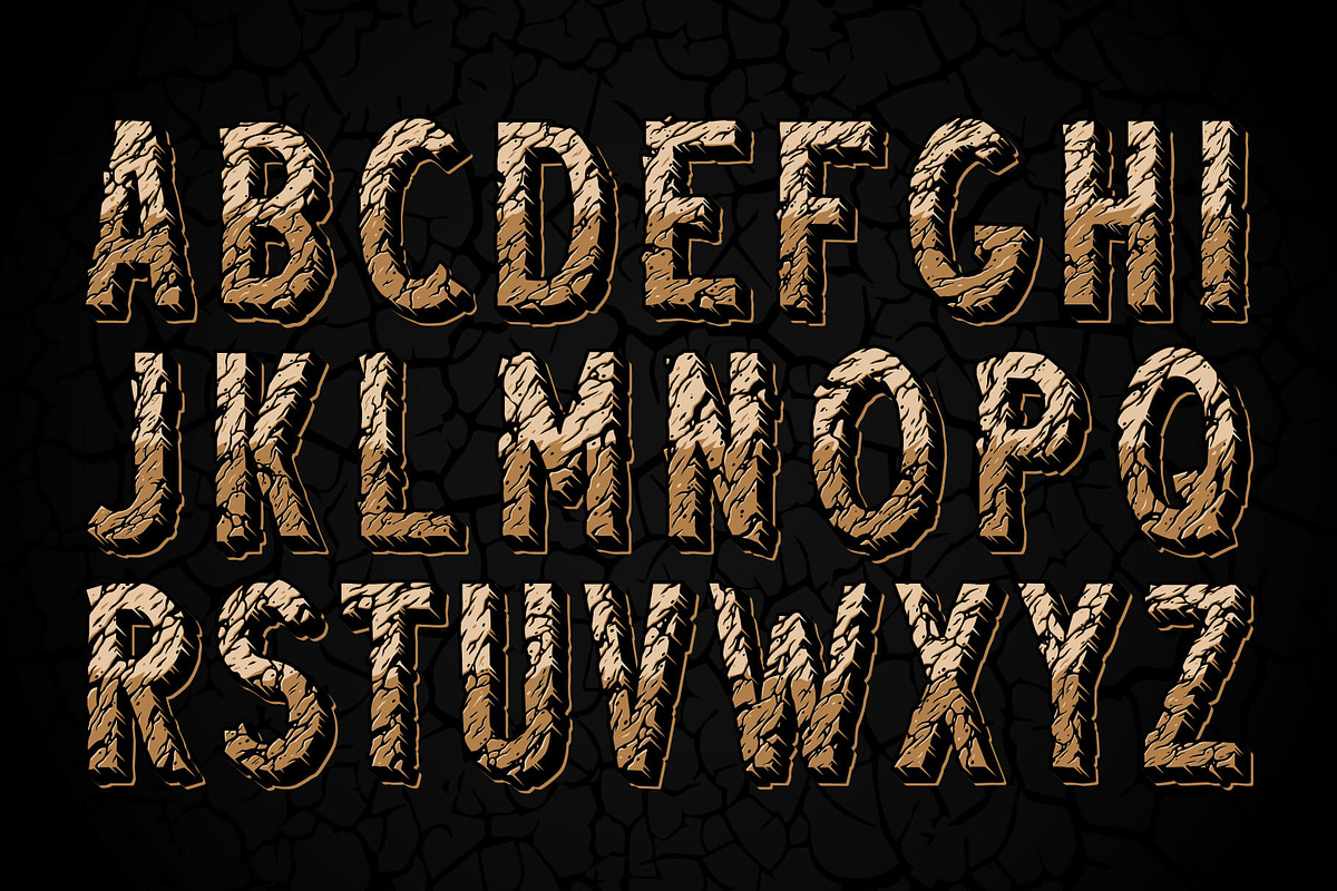 Desert Rock display font family preview 2