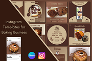 Canva Templates for Baking Business, a Social Media Template by Qamso Designs (Thumbnail 1 of 3)