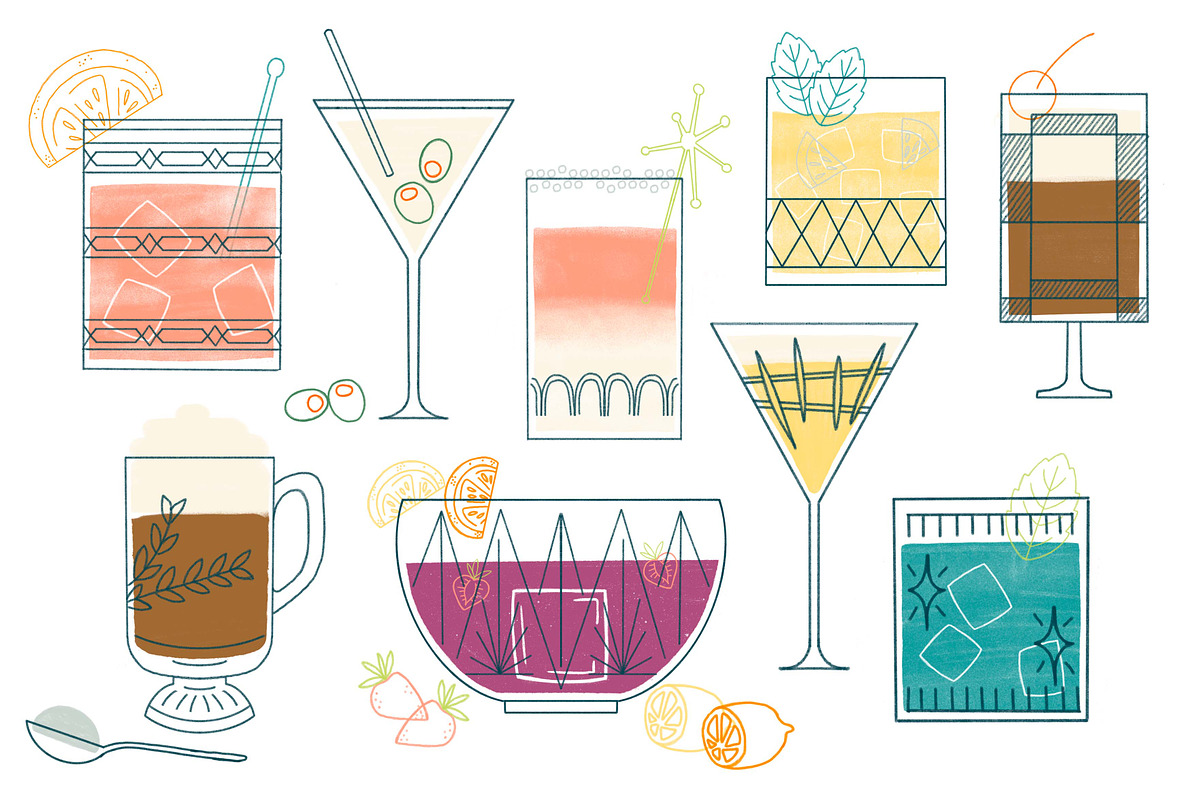 Mid Century Cocktail Pack, a Graphic by Abigail Creative (Photo 2 of 3)