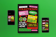 Black Countdown Party Flyer Set, a Flyer Template by graphicook (Thumbnail 1 of 3)