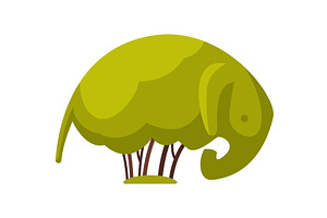 Topiary Bush in the Shape of, an Object Illustration by TopVectors