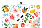 Watercolor Clipart - LA DOLCE VITA, a Decorative Illustration by Beigetime (Thumbnail 3 of 13)