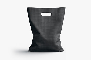 Black Die-cut Plastic Bag 3D Model